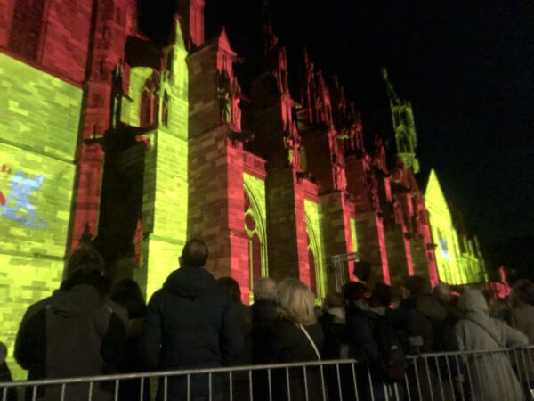 Farbige Illumination Münster Freiburg