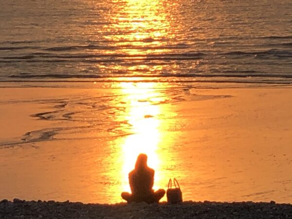 Strand Yoga Sonnenuntergang Poster